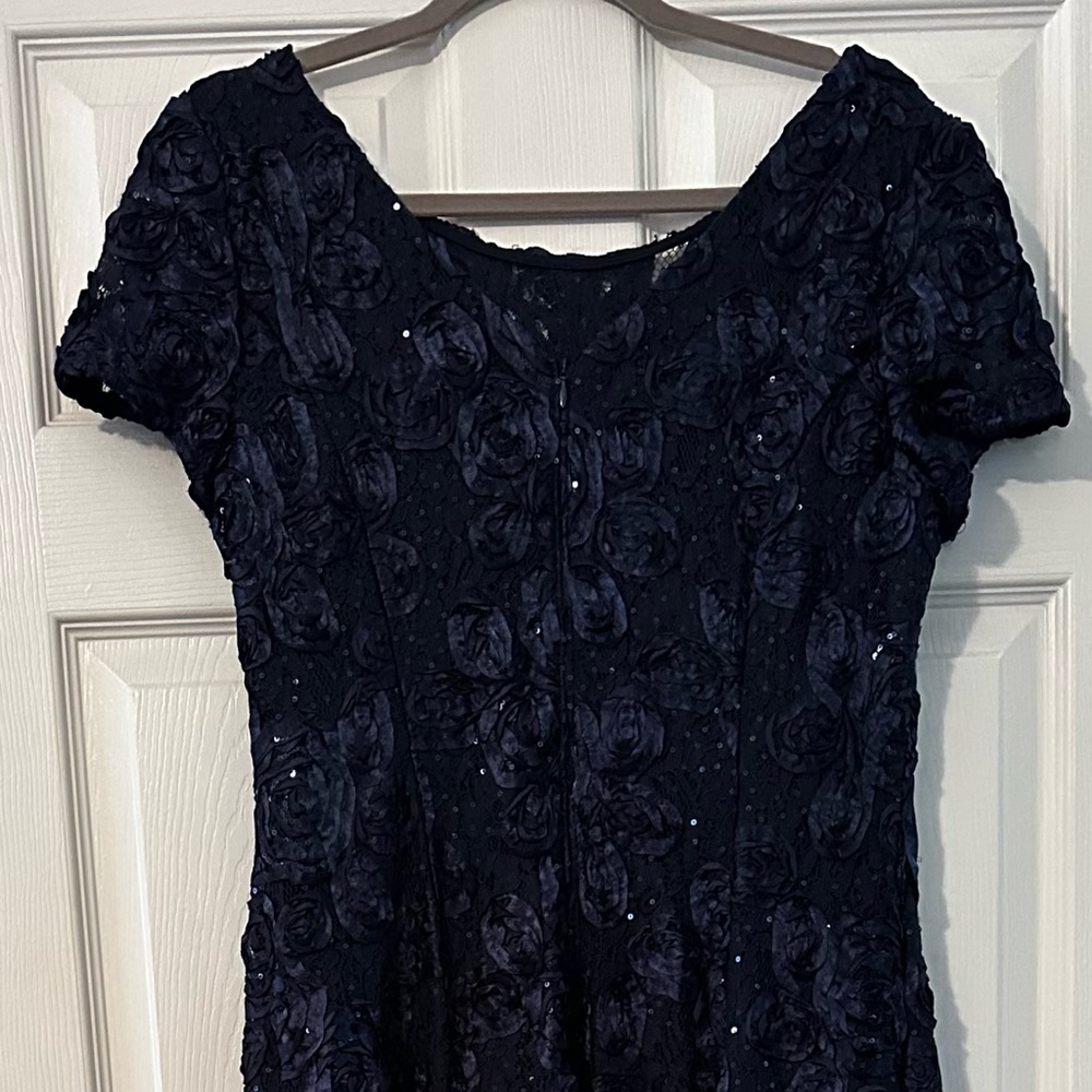 Alex
Evenings
Embellished
Gown Dress size 12 14 Navy Blue or 14P petite - Picture 14 of 16